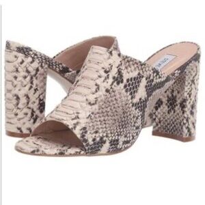 Steve Madden Esmeralda Snake Print Mules size 10